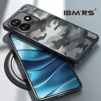 Ibmrs cho ốp lưng Xiaomi Redmi Note 14 4G, siêu mỏng, viền nâng bảo vệ camera & màn hình- camo màu đen