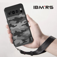 Ibmrs cho vỏ google pixel 8 pro, vỏ điện thoại ngụy trang camo (Đi kèm dây đeo cổ tay)