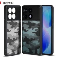 Ibmrs cho Xiaomi poco F6 pro 5G Case [Chống rơi] [Bảo vệ cấp quân đội] Camera sau trong suốt chống trầy xước Đen