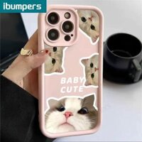 ibumpers Ốp lưng Iphone đẹp cute In Hình Mèo Ốp điện thoại Dày dặn Chống rơi Silicone Mềm Chống Sốc Cho Iphone 15 14 12 13 11 Pro