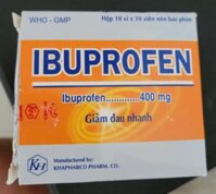 Ibuprofen 400mg – Thuốc giảm đau, hạ sốt, chống viêm hiệu quả (HỘP 10 VỈ x 10 VIÊN)