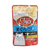 [IC-202] Pate Ciao cho mèo vị Tuna (Maguro) & Chicken Fillet Topping Shirasu 40g