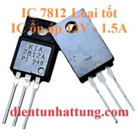 IC 7812 ỔN ÁP NHỰA, NGÕ RA ĐIỆN ÁP DƯƠNG 12V – LOẠI TỐT