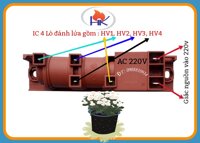 IC BẾP GA ÂM ITALY 220V (AC) 4 LÒ - Mã sản phẩm: IC BẾP GA ÂM ITALY 220V (AC) 4 LÒ
