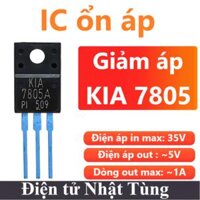 IC KIA 7805 ổn áp nhựa, ngõ ra điện áp dương 5V