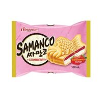 Ice Cream Samanco Strawberry Binggrae 150Ml
