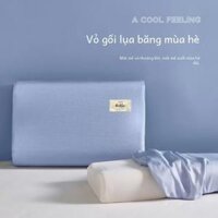 Ice Lụa Vỏ Gối Cao Su Cặp 40x60 Trẻ Em Mùa Hè Bộ Nhớ Vỏ Gối 30x50 Vỏ Lõi Gối Đơn Mát Mẻ Ốp Lưng Thoáng Khí Chăn Ga Gối