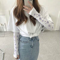 Ice Silk Dễ Thương Đi Xe Đạp Băng Tay Lái Xe Chống Nắng Tay Găng Tay Bảo Vệ Tay Nữ Tay Thoáng Khí Mỏng Phong Cách