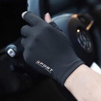 Ice Silk Half-Finger Găng Tay Đi Xe Đạp Thể Dục Thể Thao Rò Rỉ Ngón Tay Lái Xe Găng Tay Đàn Hồi Cao Thoải Mái Nắng