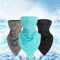 Ice Silk Triangle Scarf Summer Thin Turban Sunscreen Scarf Bandana Balaclava Neck Gaiter Neck Tube UV Resistant Quick Dr