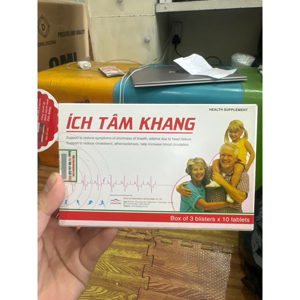 Ích Tâm Khang - hỗ trợ điều trị suy tim, hộp 30 viên