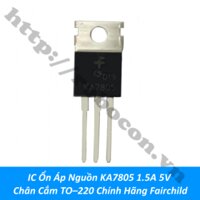 ICNC37 IC Ổn Áp Nguồn KA7805 1.5A 5V Chân Cắm TO–220 Chính Hãng Fairchild