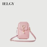 Ielgy Dệt Bao Loại Đen Điện Thoại Di Động Ngọc Trai Hình Chữ Thập Túi Nữ Tua Rua Một Vai Phiên Bản Hàn Quốc
