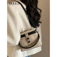 Ielgy Ladies Grey Tone Retro Túi Hộp Túi Đeo Vai Phổ Biến Di Động