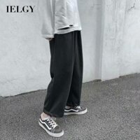 Ielgy quần đèn lồng dây rút rộng nam ống rộng quần cắt ống thẳng