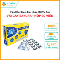 iên Giảm Đau Vai Gáy Sakura – Giúp Lưu Thông Khí Huyết, Giảm Mỏi Cổ, Ngừa Thoái Hóa Hộp 20 viên