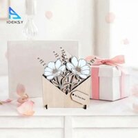 Iensy Phong Bì Gỗ Hoa Trang Trí Bàn Trung Tâm Quà Tặng Nhẹ Trang Trí Máy Tính Để Bàn Cho Kệ Sách Văn Phòng Nhà