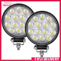 Ifcity Set 2 Đèn Tròn 14led 4.5 inch 42w 2500lm 6000k Chống Thấm Nước ip67 Chuyên Dụng Cho suv / Xe Tải / Tàu Thuyền