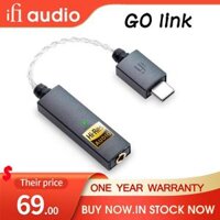 iFi GO link Portable USB Balanced DAC Headphone Amplifier Dongle Dynamic Range Enhancement Total Harmonic Distortion Decoder Color GO link