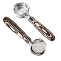 IKAPE 54mm Bottomless Portafilter Wooden Handle 54mm Breville