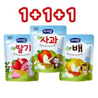 Ildong Iyaam Sản xuất tại Hàn Quốc Khoai tây chiên trái cây sấy khô đông lạnh Baby Snack Dâu nguyên chất + Táo + Lê