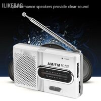 Ilikebag Loại con trỏ máy phát radio Tín hiệu ổn định di động Pin hoạt Âm thanh rõ ràng cho chuyến du lịch tập thể dục buổi sáng