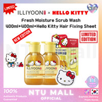 [Illiyoon x Hello Kitty] Sữa rửa mặt dưỡng ẩm tươi mới 400ml + Tấm cố định tóc Hello Kitty #Hello Mèo