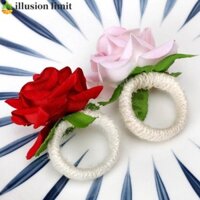 Illusion GIỚI HẠN 6 Chiếc Hoa Nhân Tạo Khăn Ăn Nhẫn Nhựa Trang Trí Ngày Lễ Tình Nhân Tiệc