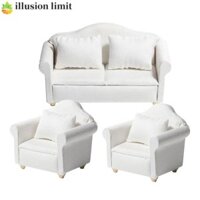 Illusion GIỚI HẠN Sofa Gỗ Mini Phòng Đọc Sách 1: 12 Đồ Chơi Nội Thất Nhà Búp Bê Giả Vờ Chơi Ghế Tình Yêu