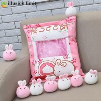 Illusion LIMIT Gối Sang Trọng Có Thể Tháo Rời Quà Tặng Sáng Tạo Đồ Chơi Nhồi Bông Ngủ Túi Kẹo Sakura Bunny