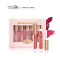 Imagic Matte Lip Gloss Set Sắc tố cao & Trang điểm môi chống thấm nước 5 chiếc
