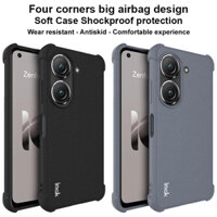 Imak Asus Zenfone 10 5G Cover Bốn Góc Túi Khí TPU Chống Sốc Vỏ Mềm Mặt Sau Matte Cover Silicone Asus Vỏ Điện Thoại