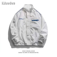 iMaodou Full Tốc Độ Mỹ hiphop Áo Khoác Nam Xu Hướng Mùa Thu ins Phong Cách Hồng Kông Áo Khoác Dạo Phố Ruffian Đẹp Trai Kích Thước Lớn Quần Áo Thường Ngày