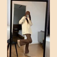 iMaodou Women'S Bootcut Jeans New Fashion High Waist Stretch Slim Black Mopping European And American Flared Pants