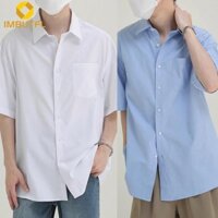 【IMBUTFL】Summer Loose Fit Short Sleeve Shirt for Men Perfect for Vacation and Daily Wear