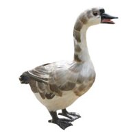 Imitation Realistic goose animal Ornaments White - Gray