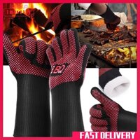 Imixcity 1 đôi găng tay nướng bbq nhẹ non-slip 662 °F chịu nhiệt scald-proof bếp nấu ăn găng tay