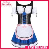 Imixcity 100% polyester oktoberfest maid costume maid costume cosplay servant uniform