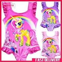 Imixcity milk silk girls áo tắm rainbow unicorn one-piece áo tắm 3-10 tuổi cho trẻ em