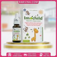 Imochild D3k2 Lọ 20ml | Giúp Trẻ Hấp Thu Canxi, Phát Triển Hệ Xương Răng Chắc Khỏe, Hỗ Trợ Phát Triển Trí Não, Tăng Cường Hệ Miễn Dịch| Mua Hàng Chính Hãng Giá Rẻ Nhất Tại Babivina