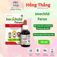 Imochild Feron bổ sung sắt, acid folic và vitamin B6, B12 cho cơ thể  (chai 30ml) - NT Hồng Thắng.