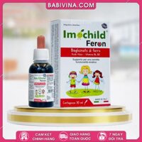 Imochild Feron Lọ 30ml | Bổ Sung Sắt, Acid Folic Và Các Vitamin Nhóm B Cho Trẻ Em Và Người Lớn, Giảm Nguy Cơ Thiếu Máu | Mua Hàng Chính Hãng Giá Rẻ Nhất Tại Babivina