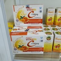 Imukid C Vitamin C (Hộp 20 ống) - Dùng cho người hay ốm vặt, viêm đường hô hấp, chảy máu chân răng, bổ sung vitamin C