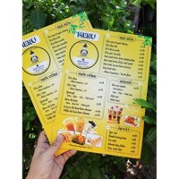 IN 4 tấm MENU format 5mm