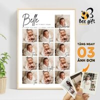 IN ẢNH CHO BÉ - Khung ảnh thiết kế ảnh thôi nôi cho bé, in ảnh cho bé 1 tuổi làm quà tặng ý nghĩaIN ẢNH CHO BÉ - Khung ả