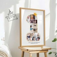 IN ẢNH CHO BÉ - Khung ảnh thiết kế ảnh cho bé, Khung ảnh cho bé làm quà tặng sinh nhật theo số tuổi, Ảnh thiết kế cho bé