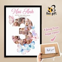 In ảnh theo yêu cầu - Khung ảnh cho bé 3 tuổi, in ảnh sinh nhật - In ảnh khung size A5, A4, A3