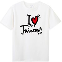 [in] Áo Thun cotton Nguyên Chất Tay Lỡ in Chữ i love Đài Loan i love Đài Loan Đi Du Lịch Xung Quanh