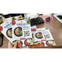 In Giấy Mã QR Kẹp Bảng Mica Thanh Toán Khổ A5