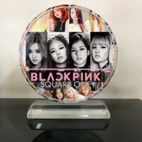 In hình black pink (36).jpg lên pha lê tròn. Nhận in hình theo yêu cầu lên pha lê tròn